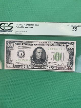 500 dollar bill PCGS graded 2