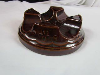 Vintage Marcrest Stoneware Usa Daisy & Dot Brown Pottery Casserole Warmer Base