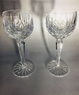 In 2 Waterford Crystal Wine Glasses In Lismore Pattern,