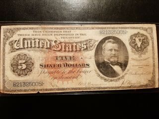 1886 $5 Silver Certificate VG/G Fr 260 2
