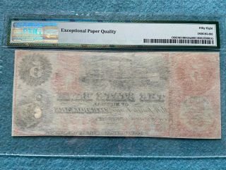 1859 - 60s State Bank of Michigan,  Detroit $5 Five Dollar Bill PMG Certified 2