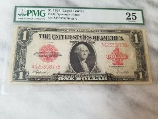 Fr 40 $1 1923 Legal Tender Pmg 25 This Note Looks