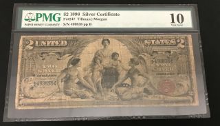1896 2 Educational Silver Certificate Pmg 10
