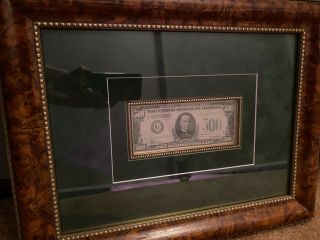$500 Five Hundred Dollar Bill Washington,  D.  C.  Series Of 1934a.  - In Frame