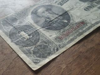 FR.  351 1891 $1 ONE DOLLAR “STANTON” TREASURY NOTE - Writing on Back 2