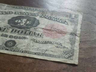 FR.  351 1891 $1 ONE DOLLAR “STANTON” TREASURY NOTE - Writing on Back 3