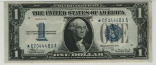 1934 $1 Silver Certificate Star Note Currency FR.  1606 FUNNY BACK PMG XF 40 3