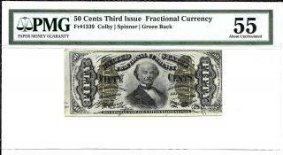 Fr 1339 50 Cents Fractional Currency Third Issue Pmg 55