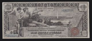 Us 1896 $1 Education Silver Certificate Fr 224 Vf (352)