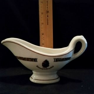 Vntg Gravy Boat Simanoy Country Club Expressly Made For Duparquet Ny Patented
