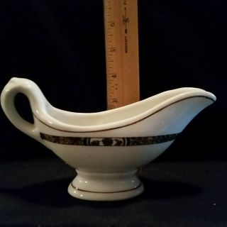Vntg Gravy Boat Simanoy Country Club expressly made for Duparquet NY patented 2