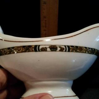 Vntg Gravy Boat Simanoy Country Club expressly made for Duparquet NY patented 3