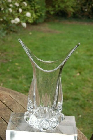 Striking Art Vannes,  France heavy crystal vase - 1960s 2