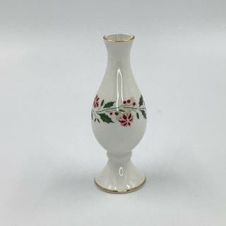 Royal Doulton Holly Christmas Flower Footed Vase 6 " Tc 1169 Porcelain