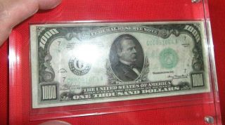 1934 A $1000 Dollar Bill in GORGEOUS FRAME 2