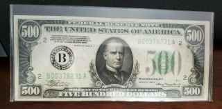 Vivid Lgs 1934 Chicago $500 Five Hundred Dollar Bill Frn Fr2201