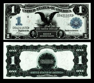 1899 $1 Dollar Silver Certificate Black Eagle.  Uncirculated