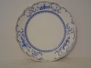 Vintage C.  1910 Ridgways Semi - Porcelain Delft Blue And White Salad Plate 7 - 3/4 "