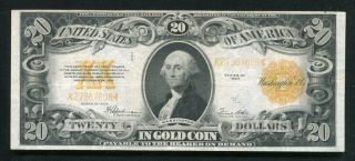 Fr.  1187 1922 $20 Twenty Dollars Gold Certificate Currency Note Very Fine,