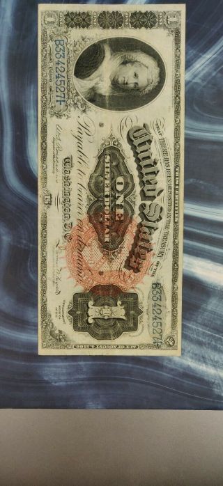 Us 1886 $1 Martha Silver Certificate Fr 217 Real Looking