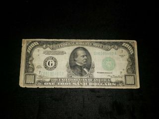 $1000 Federal Reserve Note Fr 2211 Series 1934
