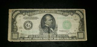 $1000 FEDERAL RESERVE NOTE FR 2211 Series 1934 3