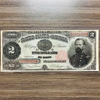 1891 $2 Fr 357 Treasury Note Red Seal Large Us Currency B9933398☆