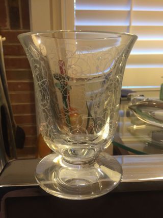 Baccarat France Crystal Glass Vase With Pattern Great Design