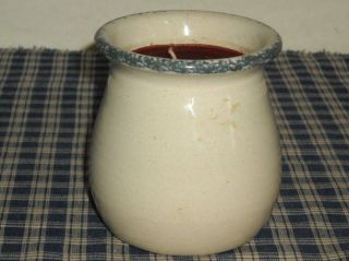 1999 Home & Garden Party Stoneware Bird House Candle Crock with Candle USA 2