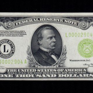 Trophy Note San Francisco Lgs 1934 $1000 One Thousand Dollar Bill Fr2211l 2904a