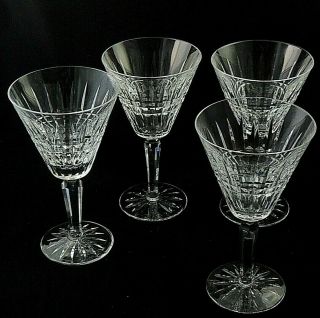 Glenmore (cut) By Waterford Crystal Water Goblets Glasses 7 " Tall - Set Of 4