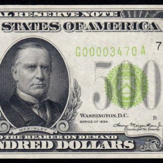 Vivid Lgs 1934 Chicago $500 Five Hundred Dollar Bill Frn Fr2201 3470a