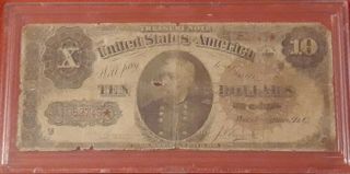 1890 $10 Treasury Note Ornate Back Fr - 366 - G