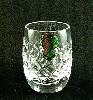 Alana By Waterford Crystal Shot Glass 2 3/8 " Tall Old Font Ireland Foil Sticker