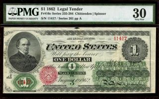 Fr.  16c - 1862 $1 Legal Tender - Pmg 30 (11417)