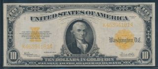 Fr1173 $10 1922 Gold Note (xf) Bu5939