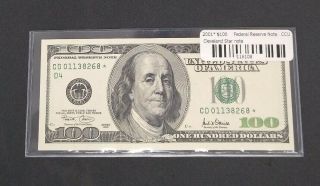2001 Cleveland Frn One Hundred Dollars $100 Star Note