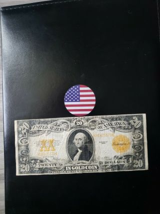 1922 Twenty Dollar $20 Gold Certificate - Note Fr 1187