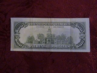 1990 (E) $100 One Hundred Dollar Bill Federal Reserve Note Richmond Vintage Old 2