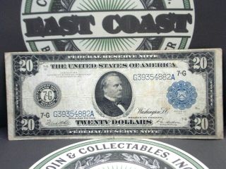 1914 $20 Federal Reserve Note " Chicago " 7g East Coast Coin & Collectables,  Inc.