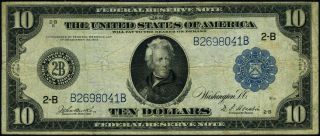 FR.  910 $10 1914 Federal Reserve Note York Fine, 2