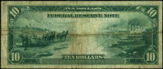 FR.  910 $10 1914 Federal Reserve Note York Fine, 3