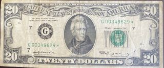 1969 Series Us $20 Chicago Elston/kennedy Off - Centered Green Uncirculated Note
