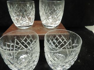 Waterford Avoca 4 Old Fashion Tumblers 3 1/2 "