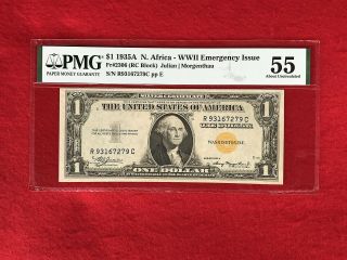 Fr - 2306 1935 A Series North Africa Wwii $1 Silver Certificate Pmg 55 About Unc