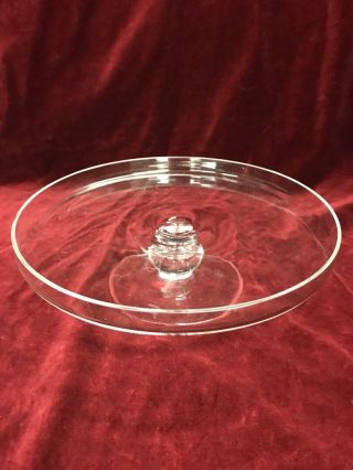 Vintage Clear Crystal Glass Pedestal Cake Plate Stand Marquis Waterford Candy
