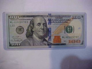 2013 $100 Dollar Bill Low Serial Number Ml 00022078 D Circulated