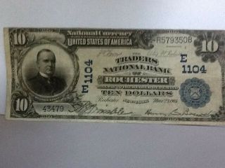 National Bank Note Series 1902 Traders National Bank Of Rochester