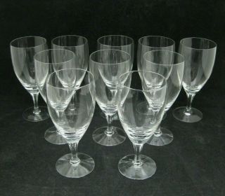Vintage Fostoria Debutante Water Goblets Clear Mcm 6100 - Set Of 10