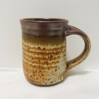 Brown Artesian Ceramic Stoneware Pottery Coffee Mug Cup 12 Oz.